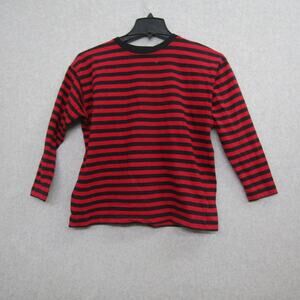 Calvien Klein Sport Womens Small Red Top Shirt Long Sleeve Casual Chic